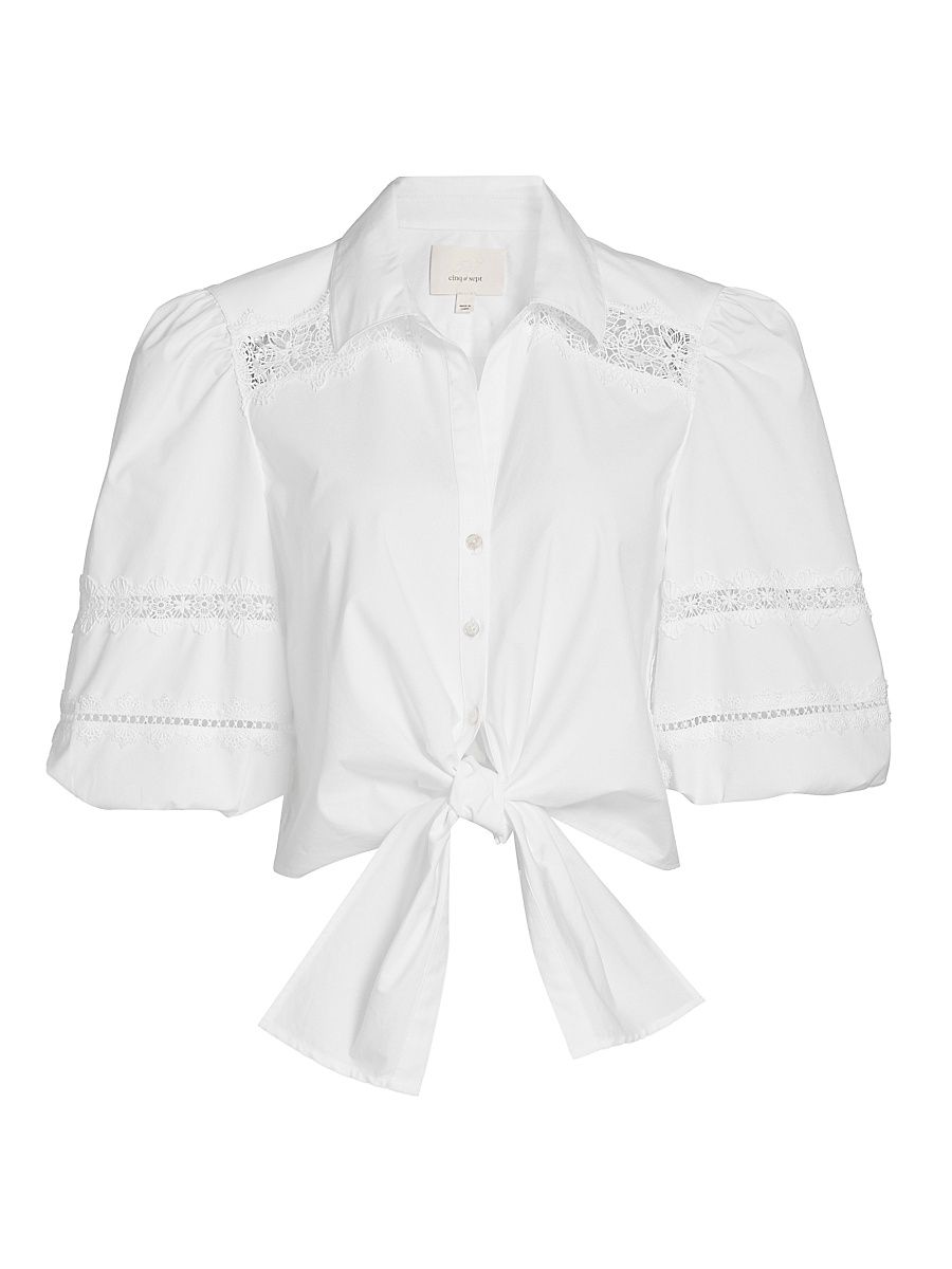 Women's Marianna Lace Top - White - Size Medium