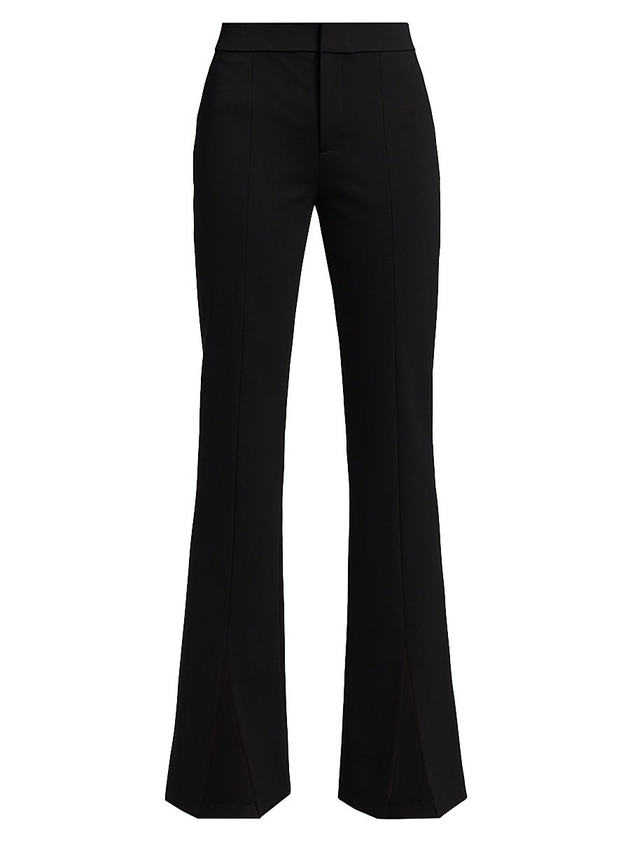 Women's Emiko High-Waisted Slit-Hem Pants - Black - Size 2
