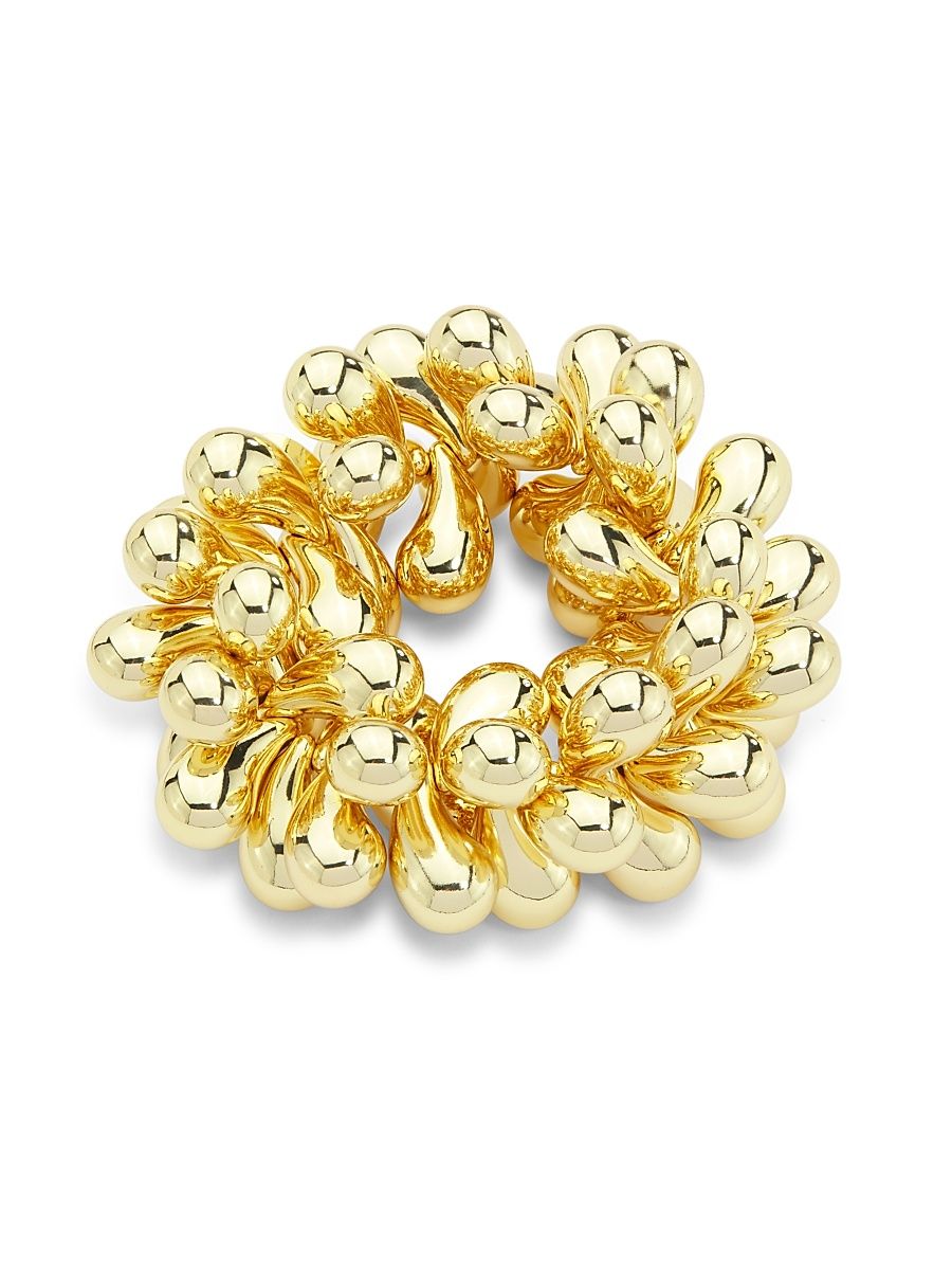 Women's Goldtone Beaded Stretch Bracelet - Gold