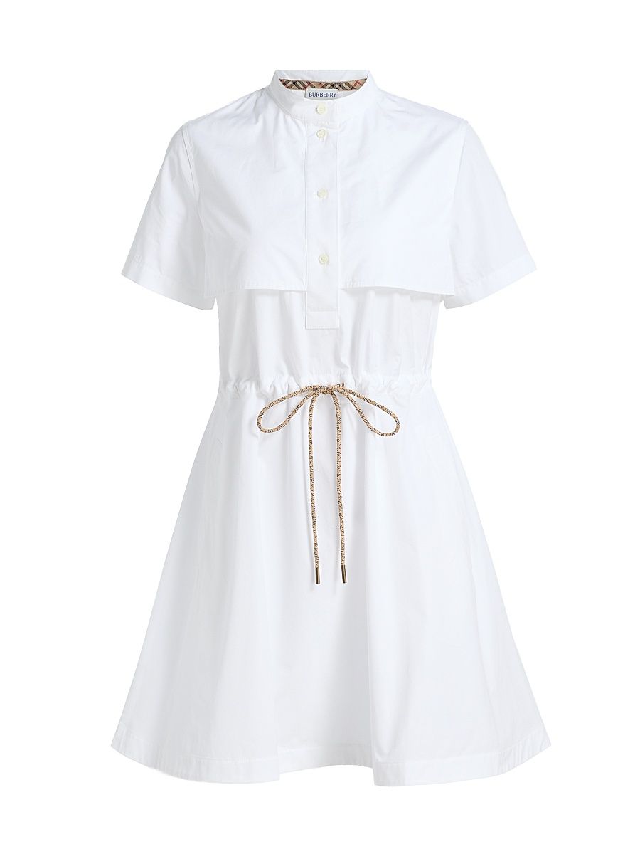 Women's Isotta Cotton Poplin Minidress - Optic White - Size 14