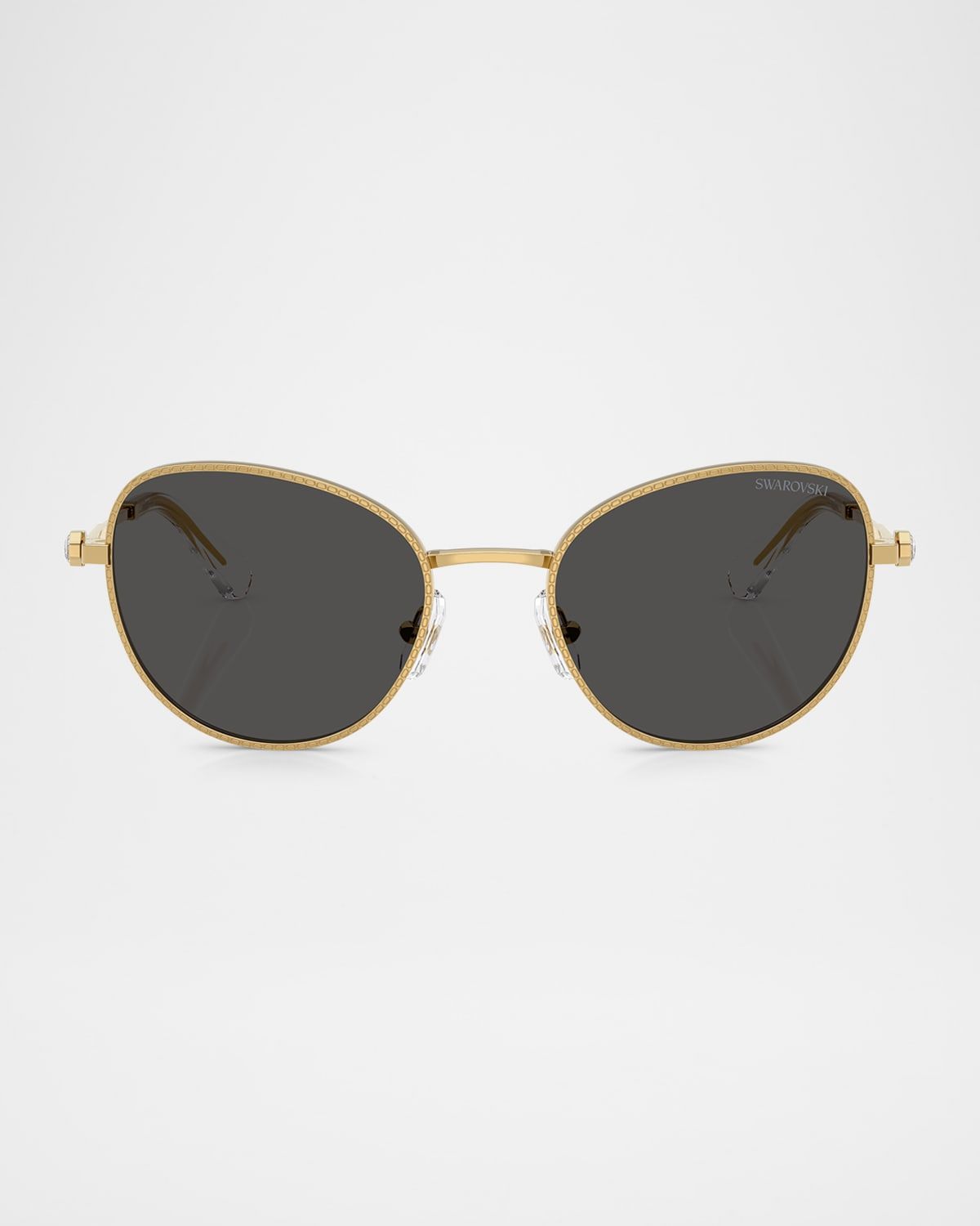 SK7032 Crystal Metal Round Sunglasses