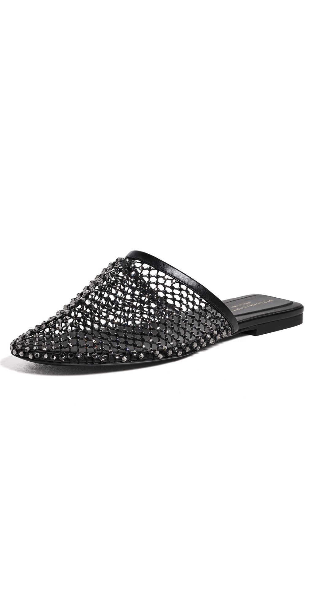 Stella McCartney Crystal Mesh Slides Black Crystal 38
