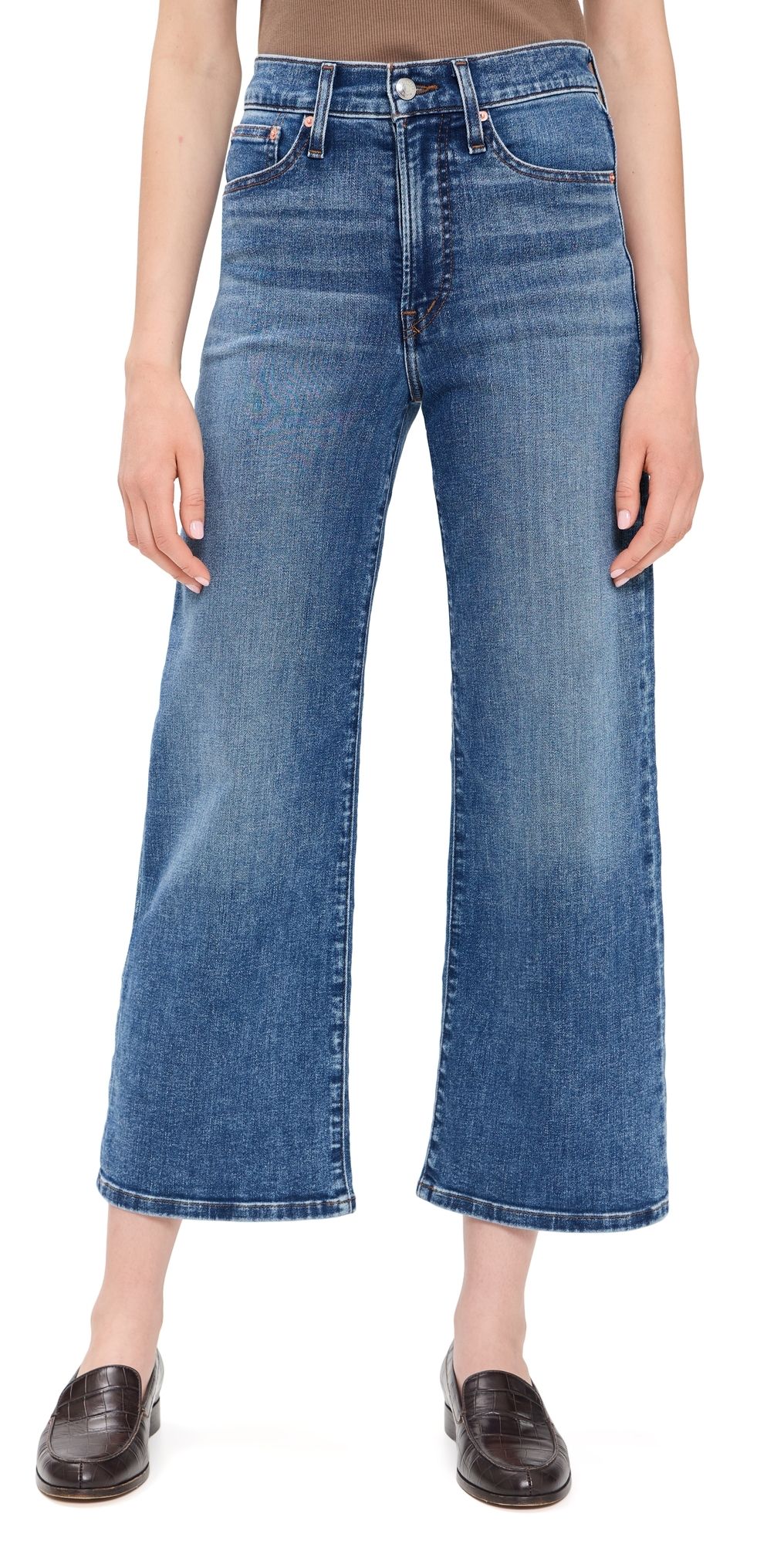 Madewell The Wide Leg Crop Jeans Oneida Wash 25