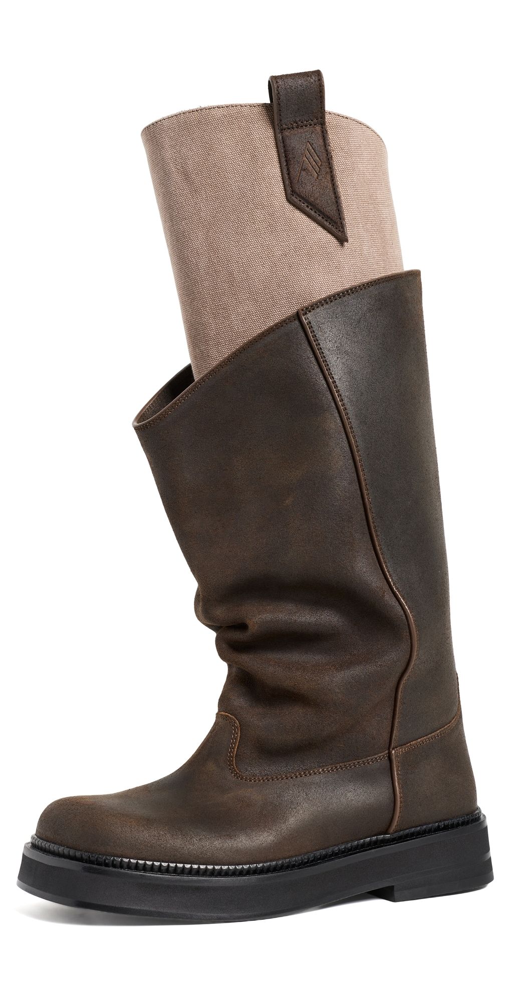 The Attico Robin Passeggiata Combat Boots Taupe 36