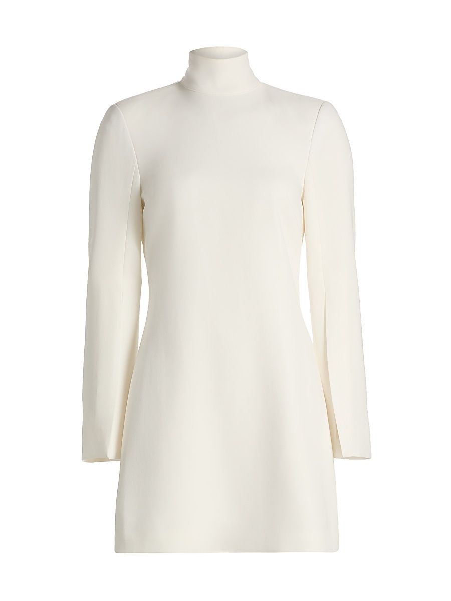 Women's Randa Split-Sleeve Turtleneck Minidress - Ivory Ivory - Size 12