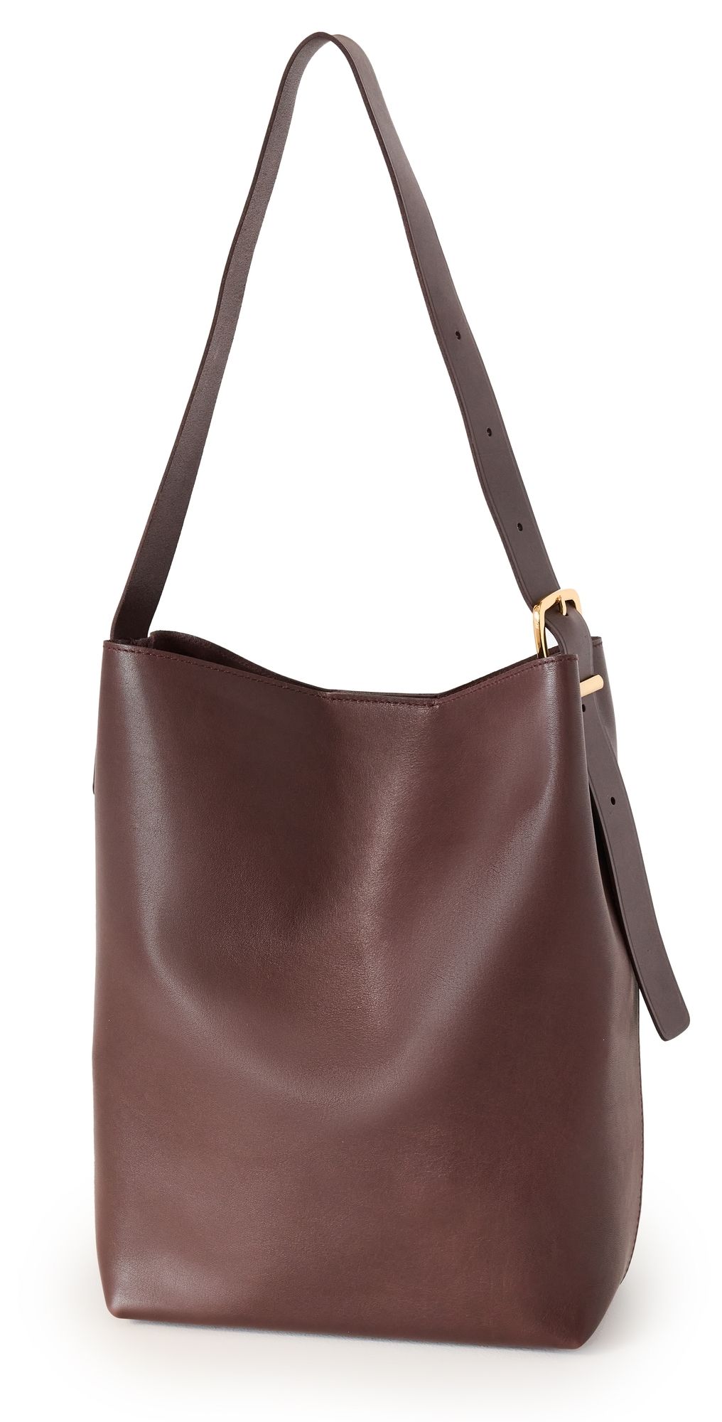 Madewell The Essential Bucket Tote in Leather Chocolate Raisin Leather One Size