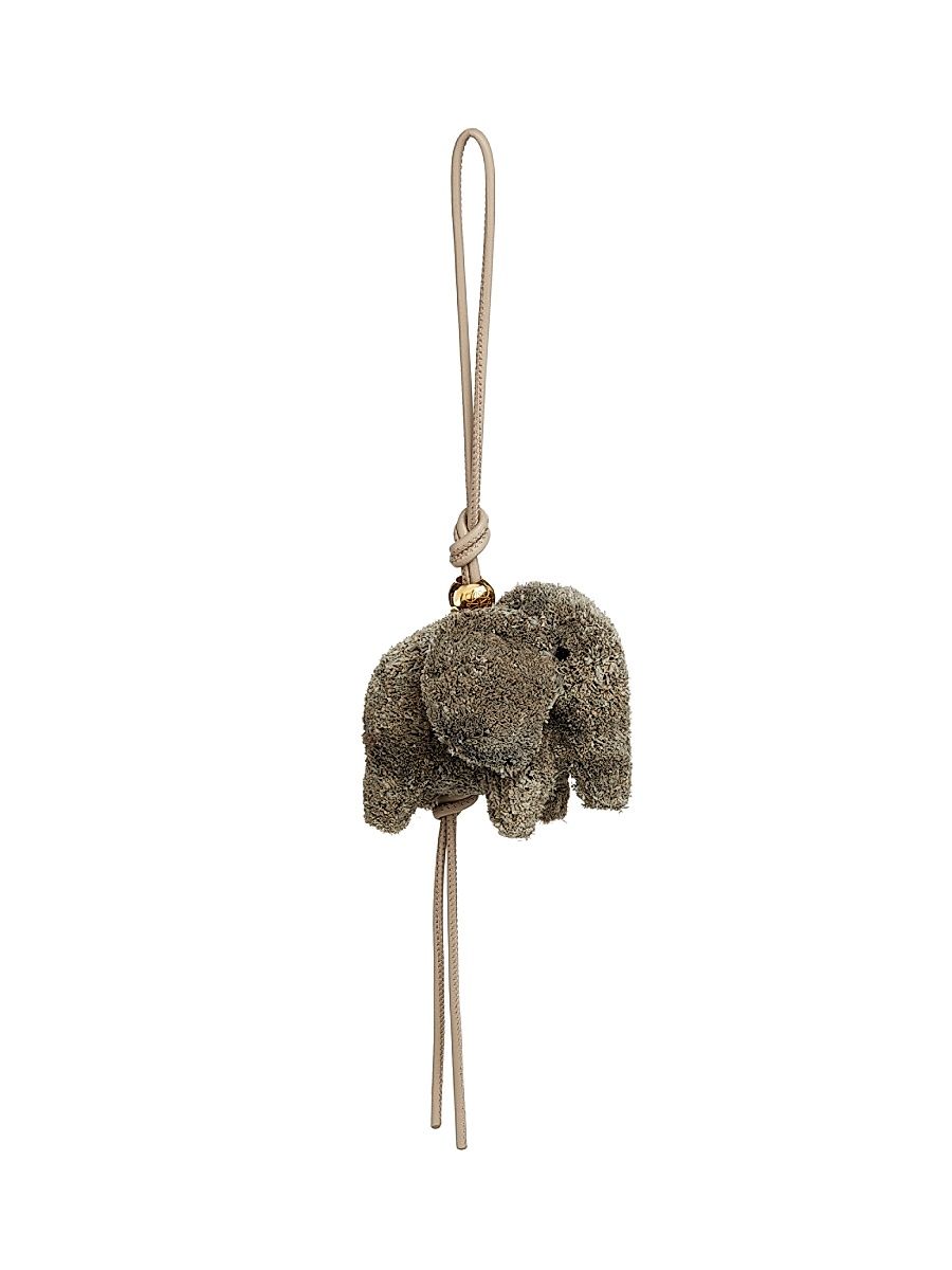 Women's LOEWE x Paula's Ibiza Raffia & Leather Elephant Charm - Grey