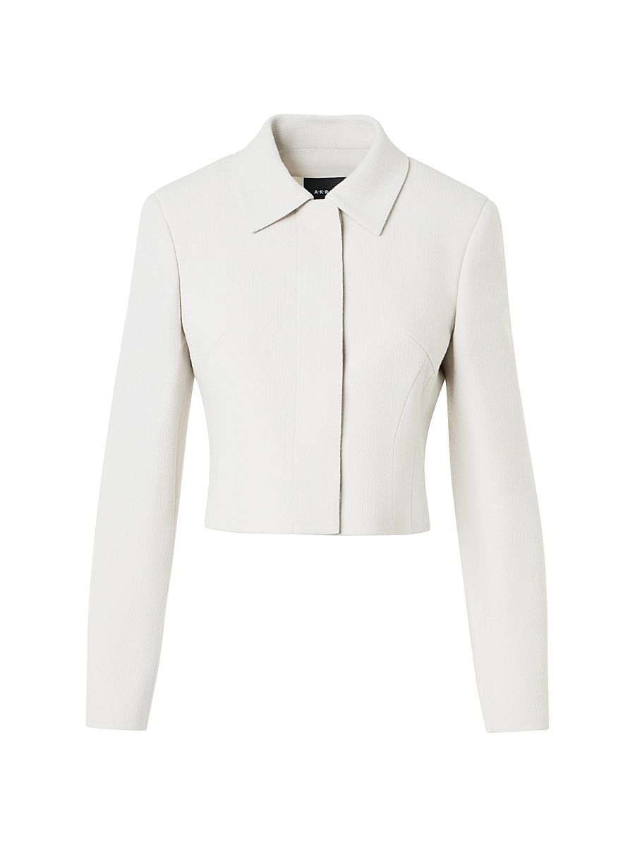 Women's Helios Virgin Wool Short Jacket - Greige - Size 10