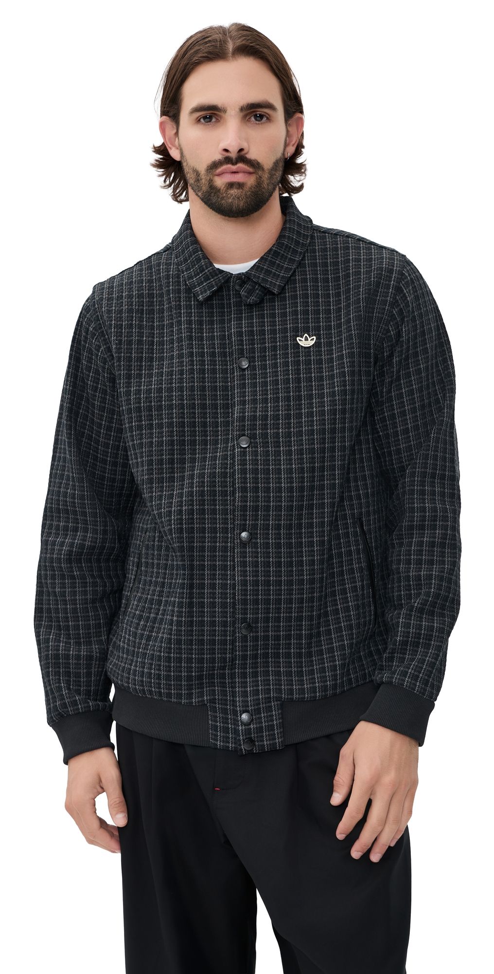 Adidas Golf Originals Letter Jacket Carbon L