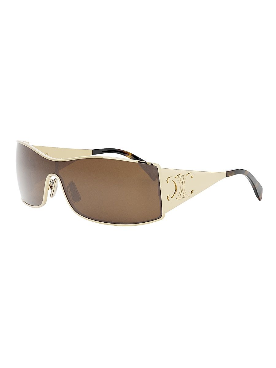 Women's Maxi Metal Triomphe Mask Sunglasses - Endura Gold Brown