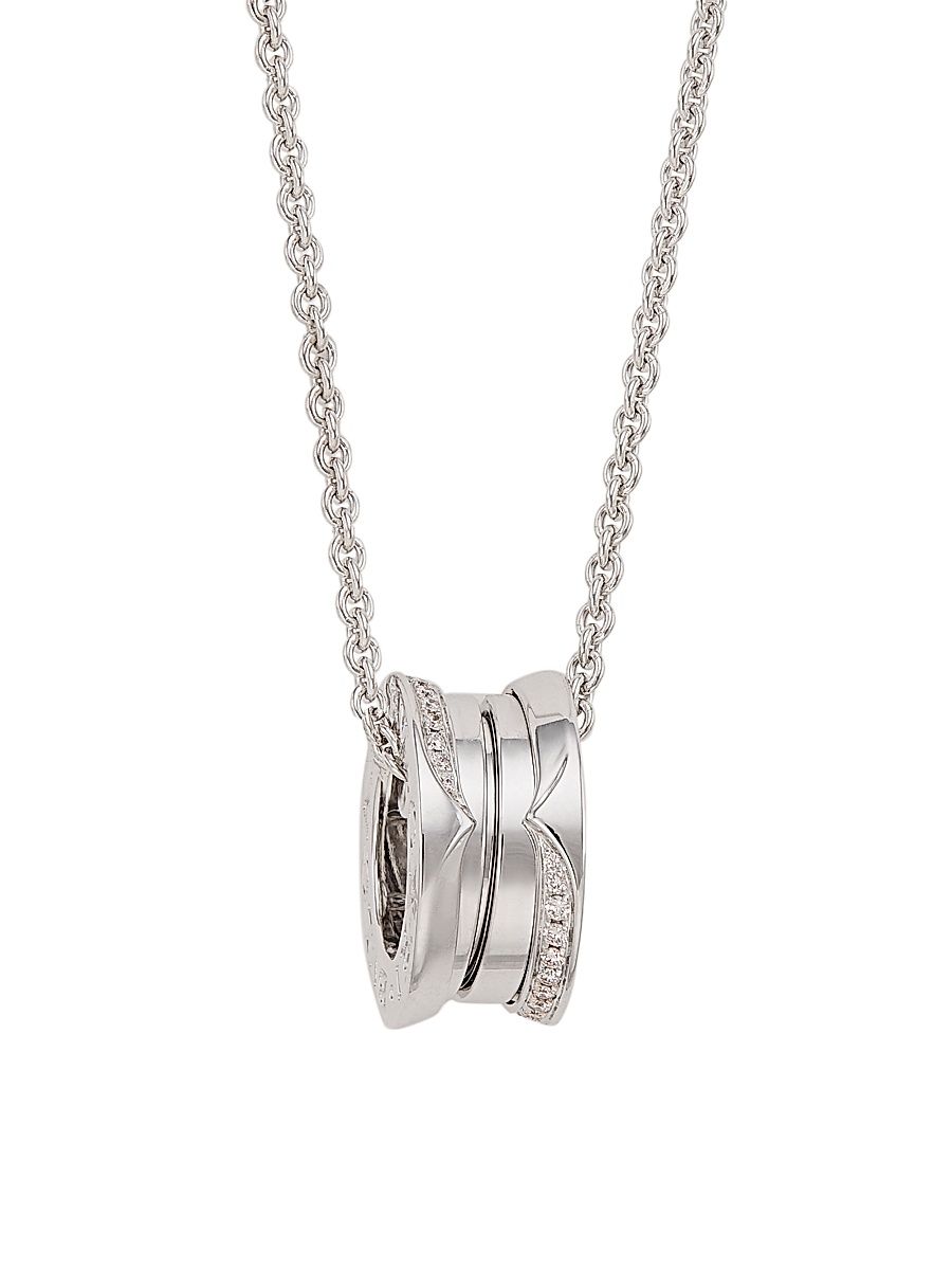 Women's B. Zero1 18K White Gold & Diamond Pendant Necklace - White Gold