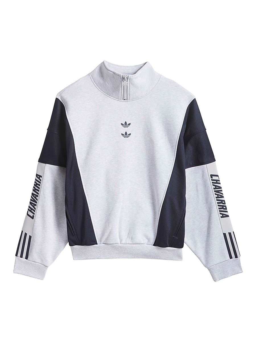 Men's adidas x Willy Chavarria Watsonville Quarter-Zip Sweatshirt - Legend Ink Light Grey - Size Small