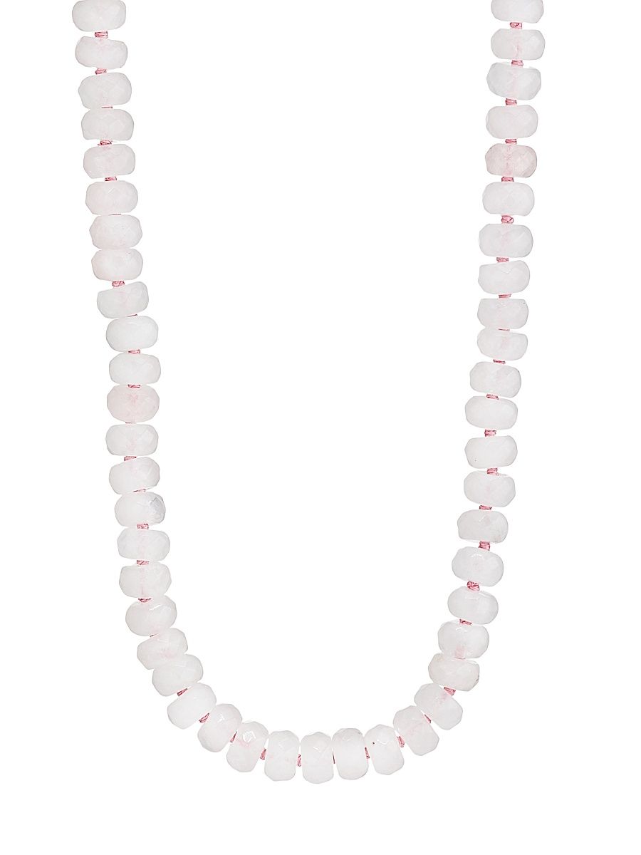 Women's Oracle 14K Yellow Gold & Rose Quartz Crystal Beaded Necklace - Pink