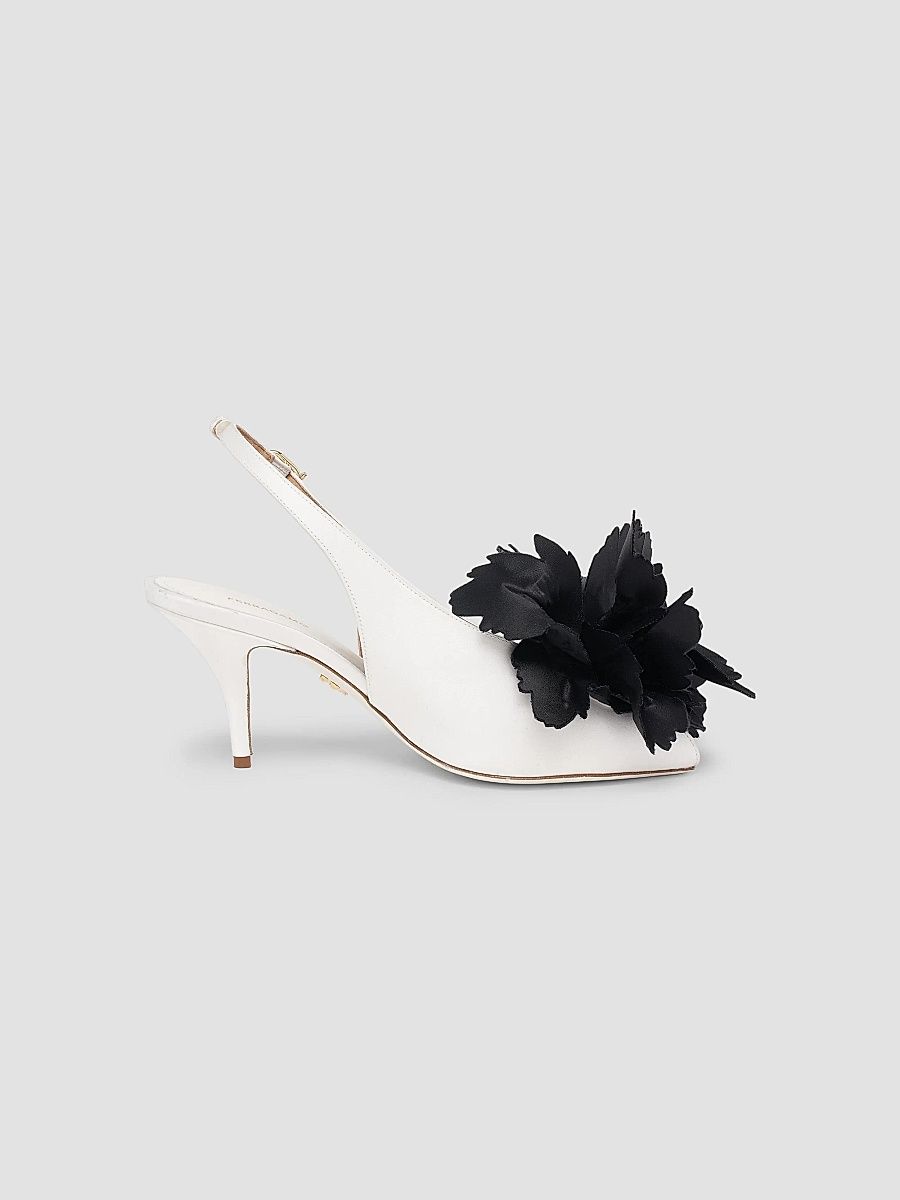 FERRAGAMO Women's Gema 70MM Floral Sandals - Cloud Bianco - Size 7