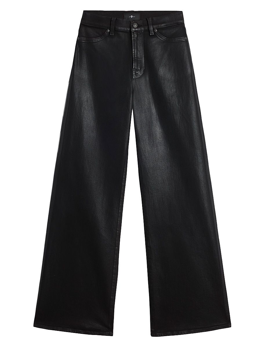 Women's Lotta Wide-Leg Jeans - Coated Black - Size 31