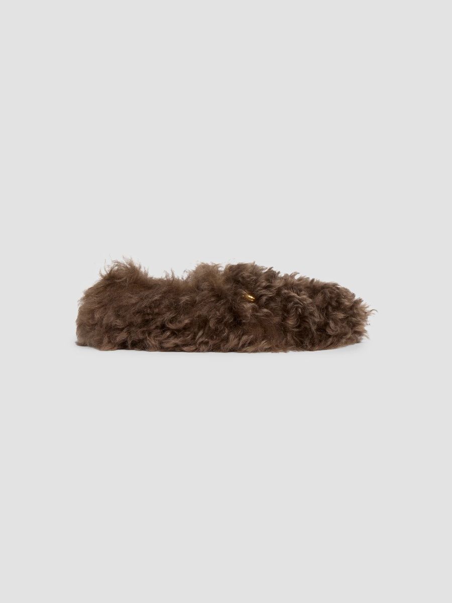 Gucci Women's Pierre Shearling Loafers - Brown - Size 12