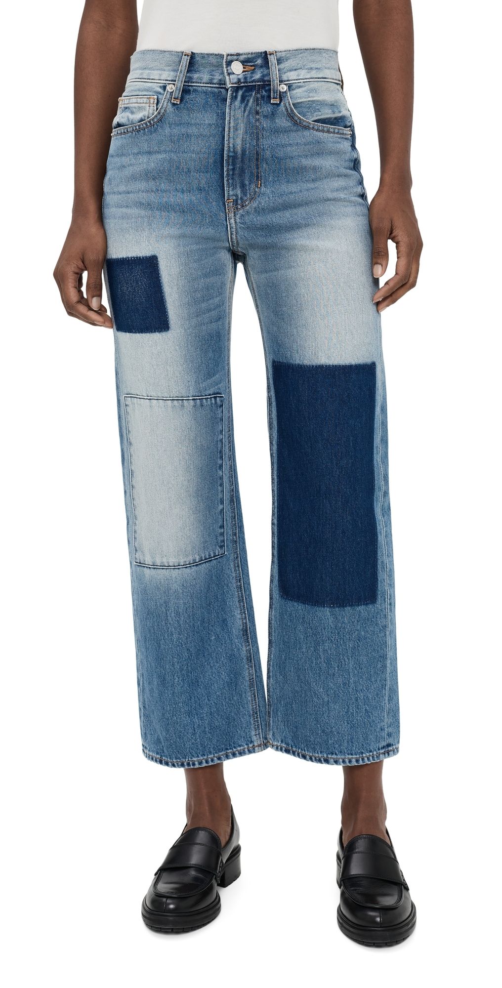 Veronica Beard Jean Dylan Ankle High Rise Straight Jeans Time Lapse 29