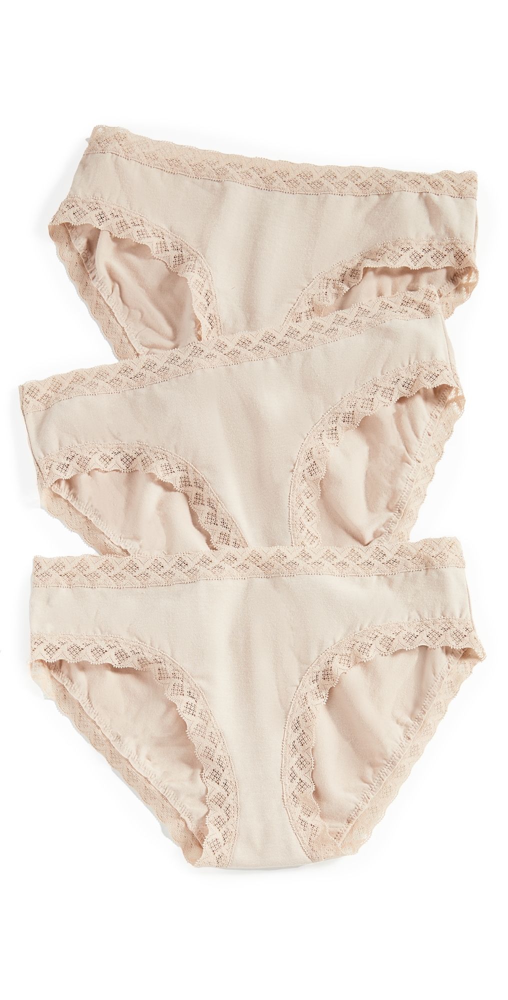 Natori Bliss Girl Briefs 3 Pack Black XS