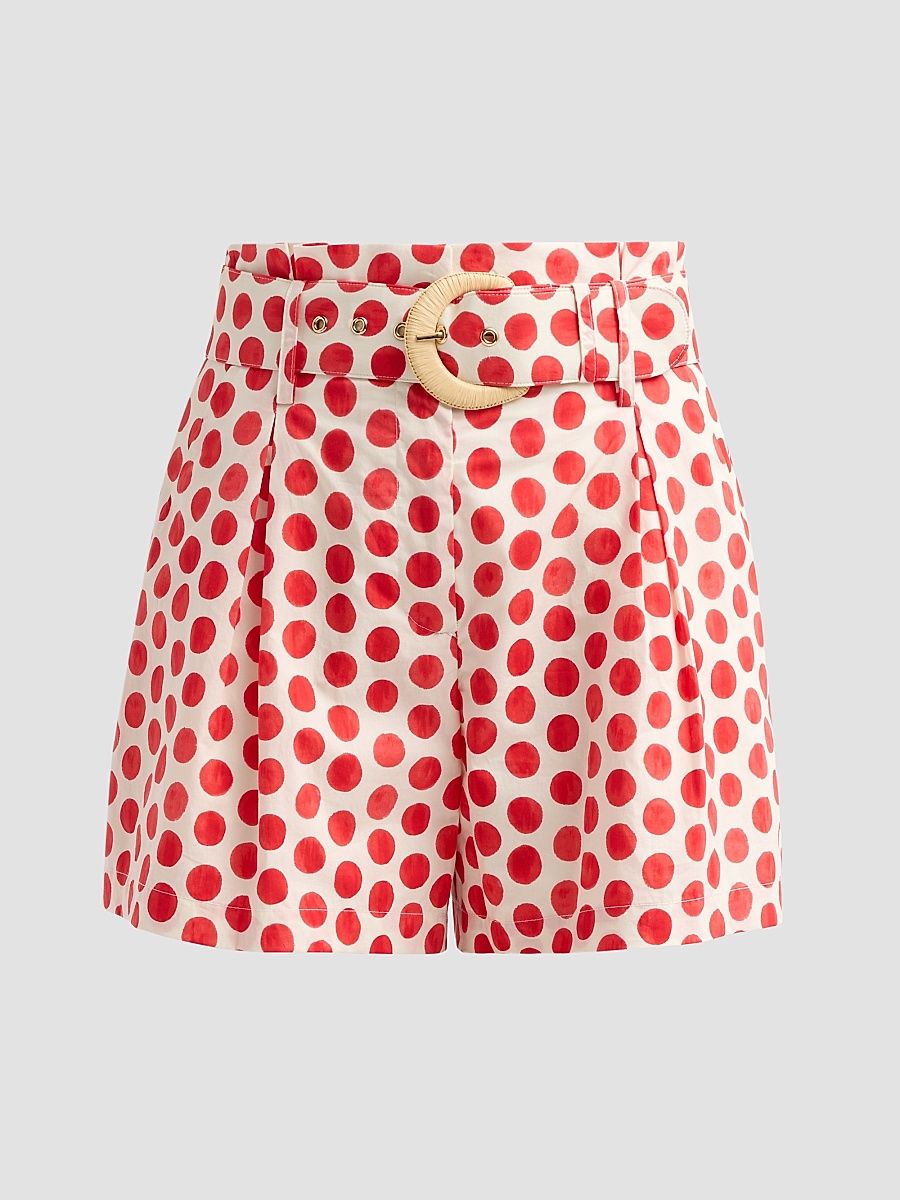 Women's Palmer Shorts - Celeste Spot Red - Size 14