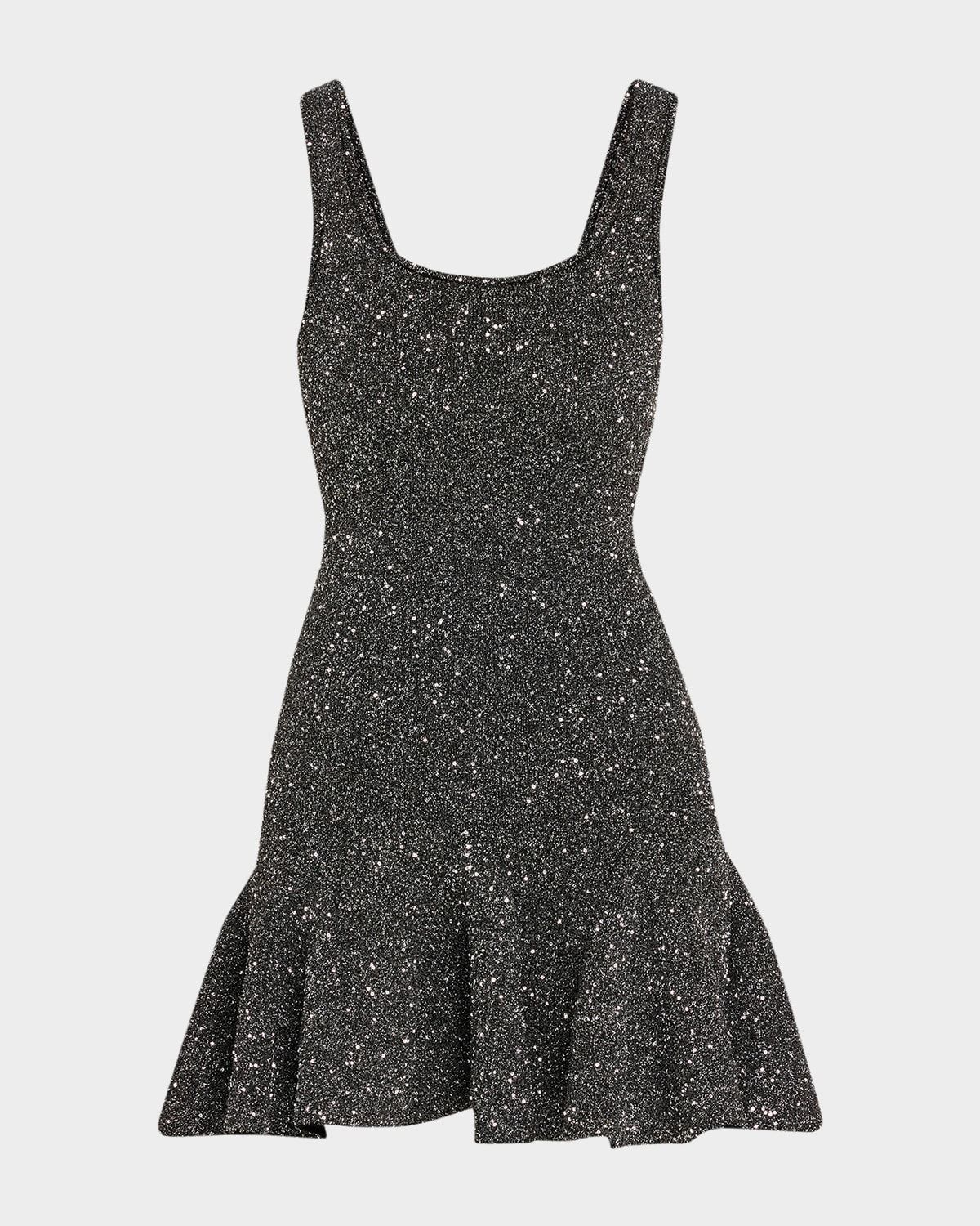 Sarajane Sequined Stretch Knit Mini Dress