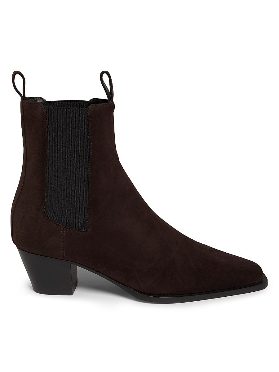 Women's City 55MM Suede Ankle Boots - Dark Brown - Size 12