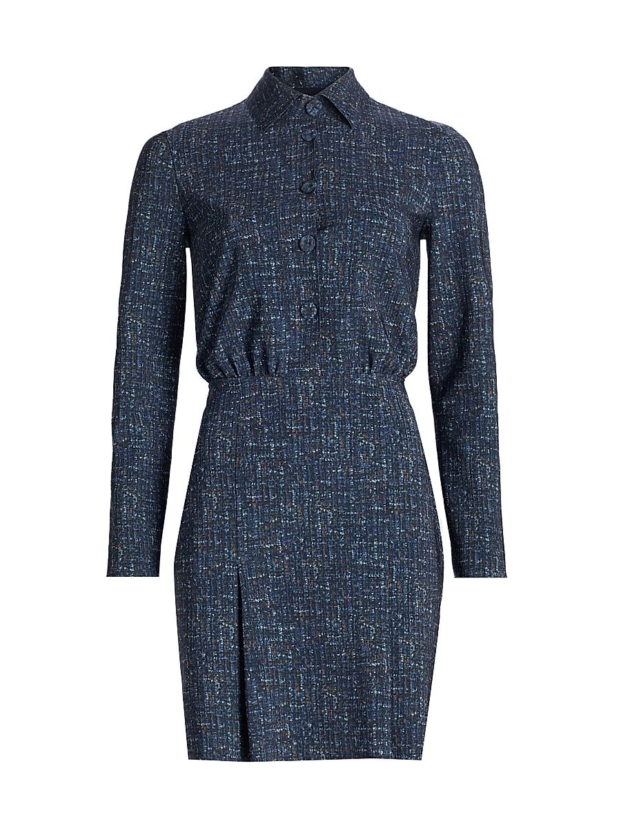 Women's Migy Printed Mini-Shirtdress - Gabrielle Blue - Size 8