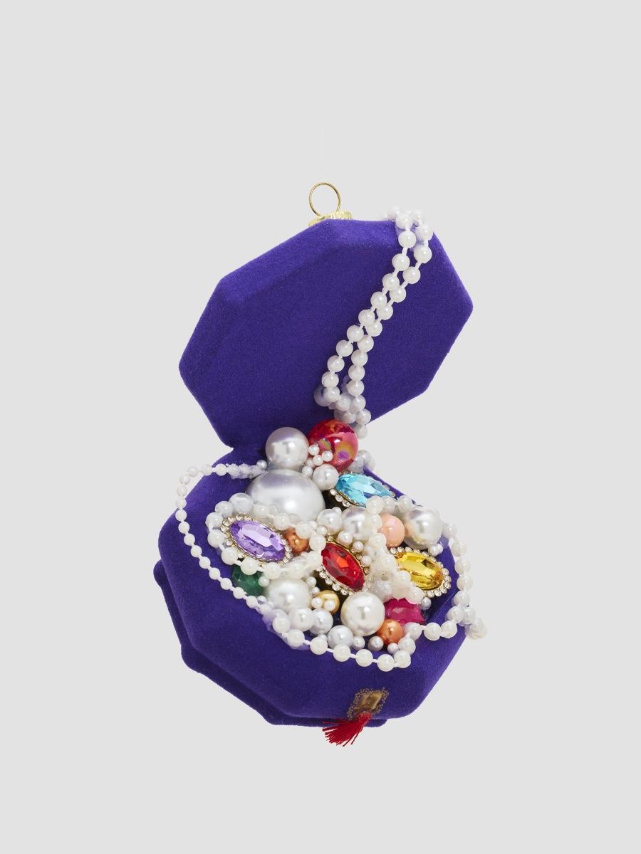 Cody Foster & Co Jewelry Box Glass Ornament