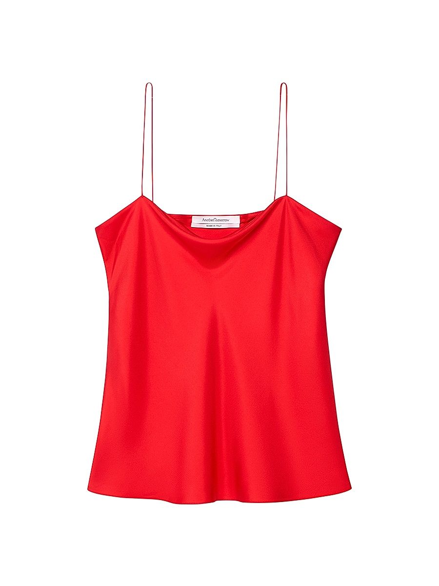 Women's Silk Camisole - Red - Size XL