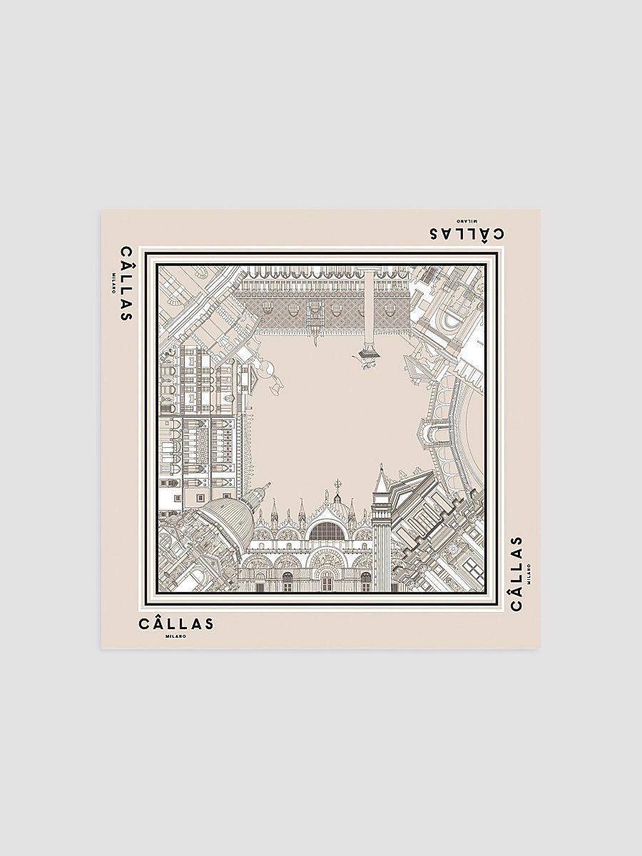 Women's Venezia Venice Silk Scarf - Travertine