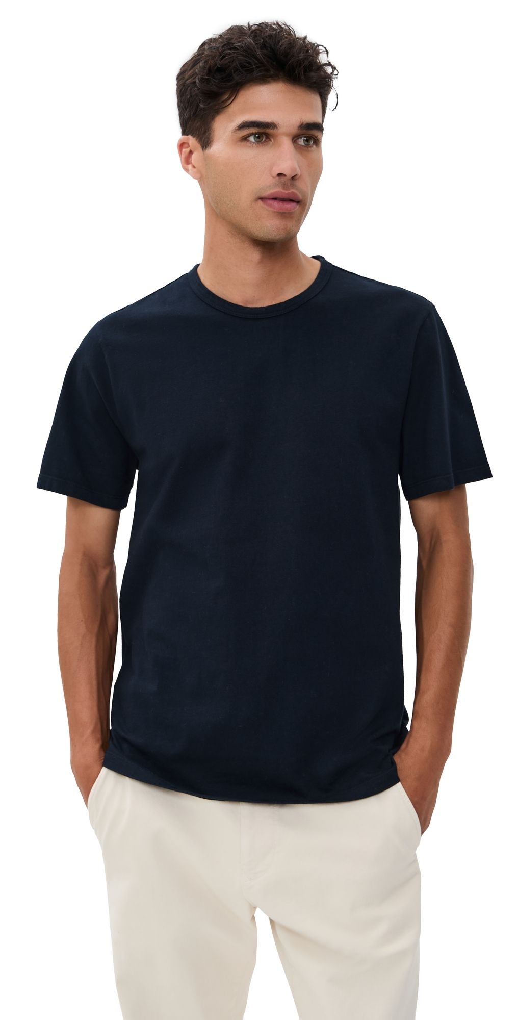 Vince Garment Dye Crew Tee Washed Coastal S