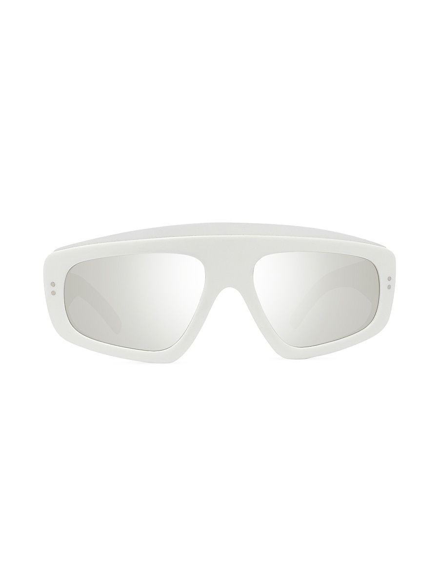 Men's Curved Smoke 61MM Sunglasses - Ivory