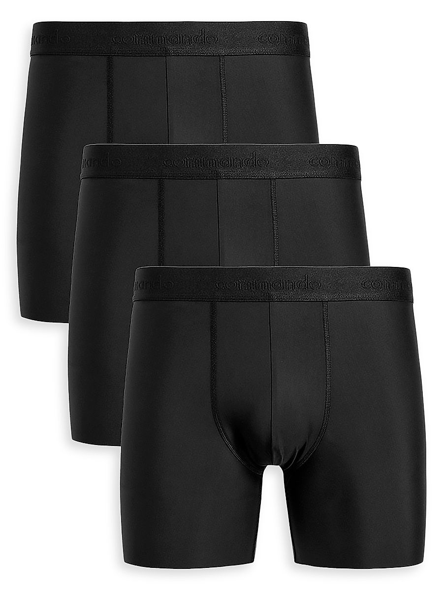 Men's Classic Microfiber Boxer-Briefs 3-Pack - Black - Size XXL