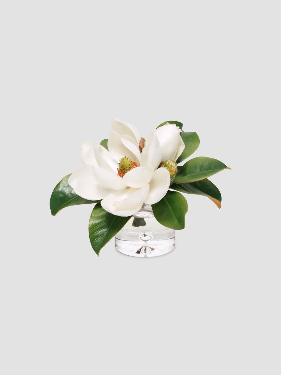 Winward Home Newness Artificial Magnolia Floral Arrangement - Cream Green