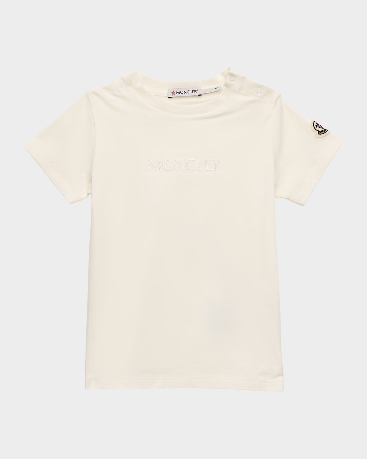 Kid & apos;s Embroidered Logo Cotton Jersey T-Shirt, Size 6M-3