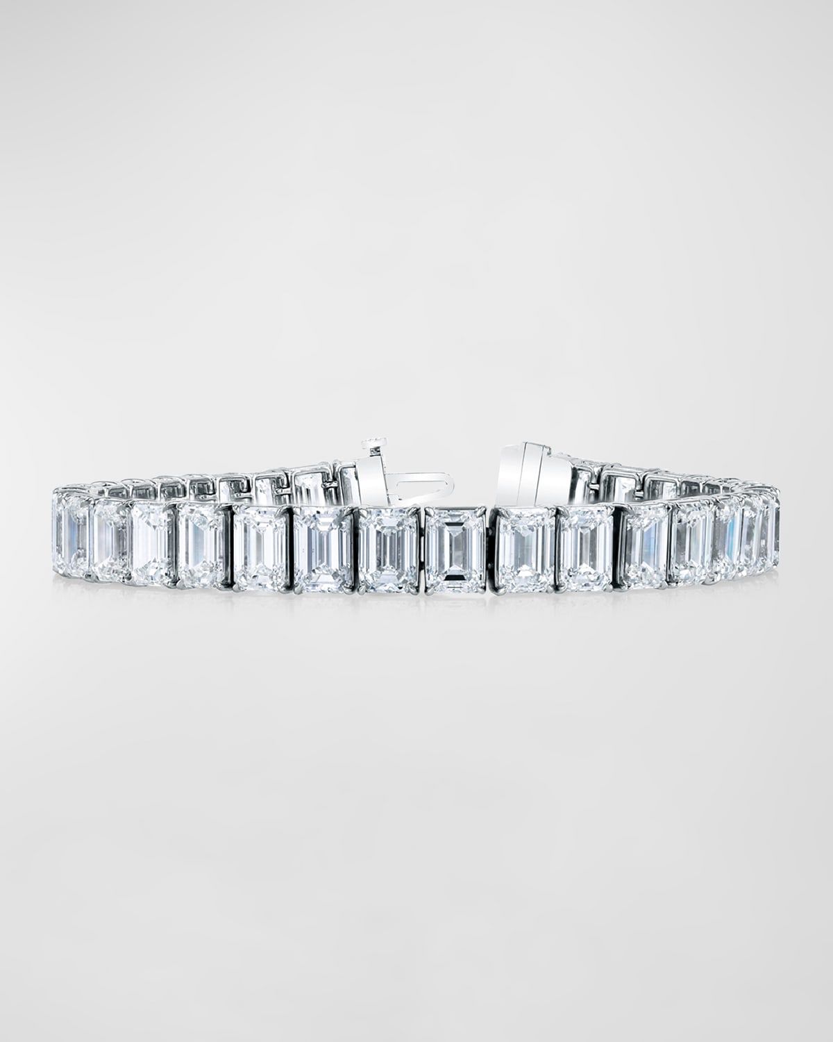 Platinum North-South Prong-Set Diamond Tennis Bracelet