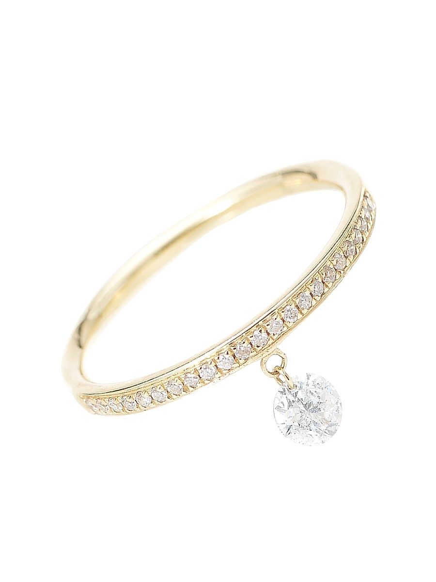 Women's Zeus 18K Yellow Gold & Diamond Pavé Ring - Gold - Size 6
