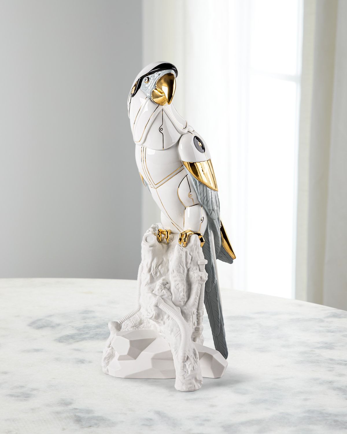 Cyborg Macaw Sculpture