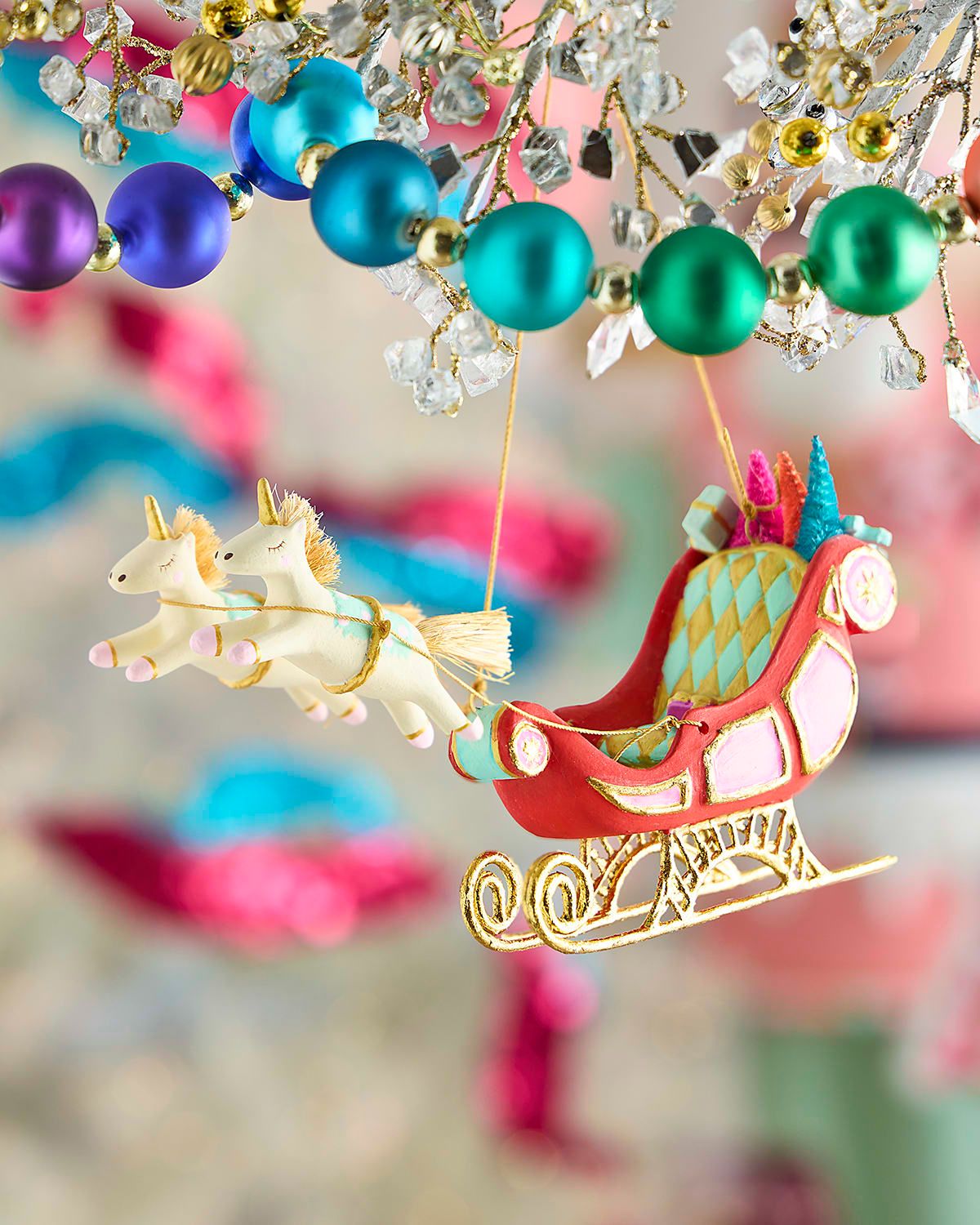 Parisian Sleigh Christmas Ornament