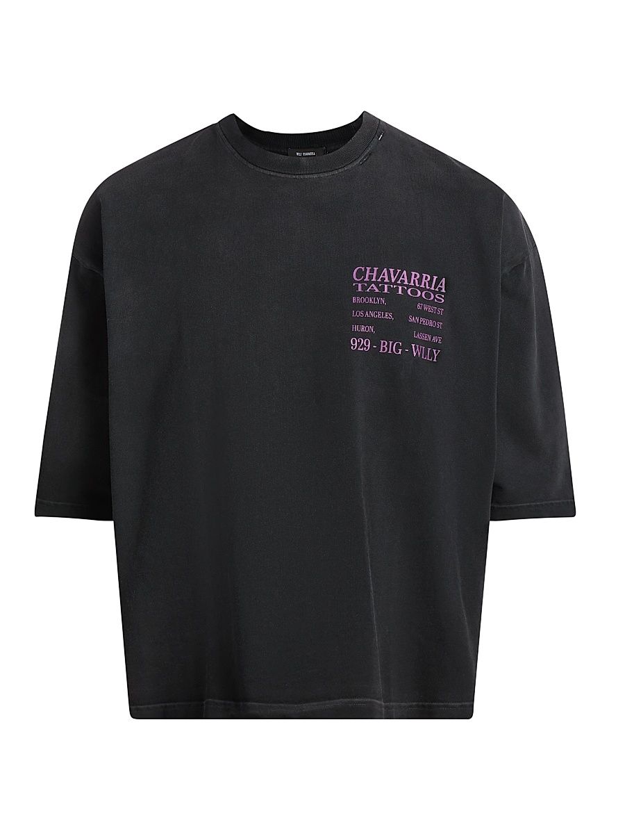 Men's Willy Tattoo Buffalo T-Shirt - Black - Size Small