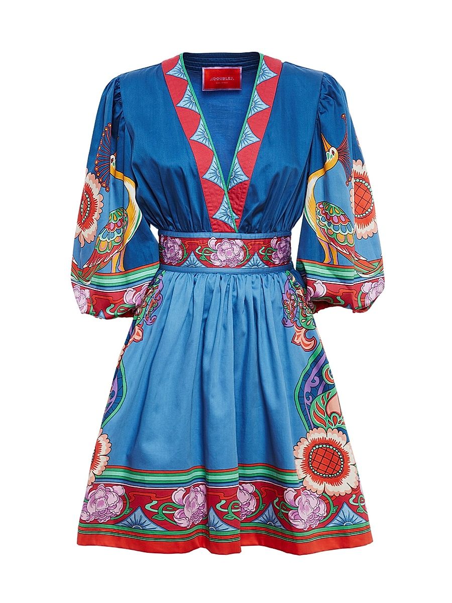 Women's Margherita Dress - Taormina Placee Navy - Size XS