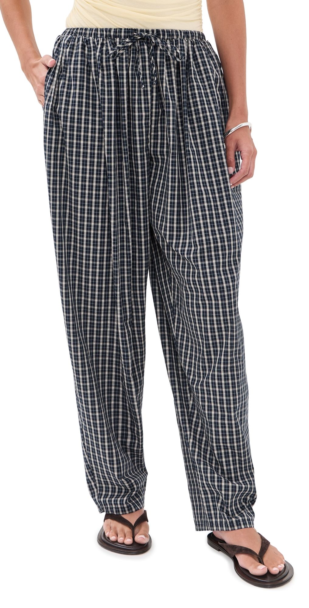Lioness Aura Pants Navy Lemon Plaid XXL
