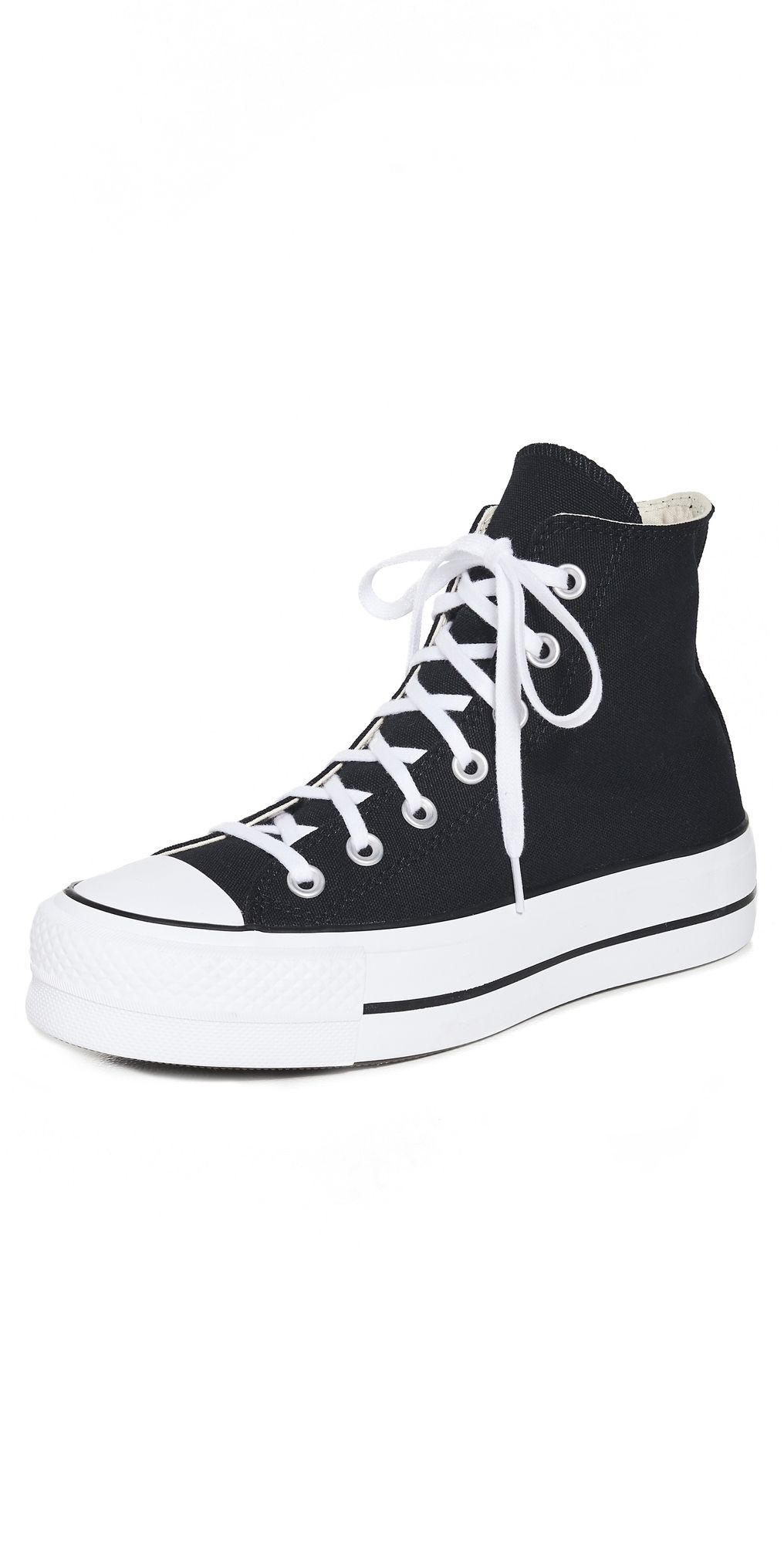 Converse Chuck Taylor All Star Lift High Top Sneakers Black/White/White 8