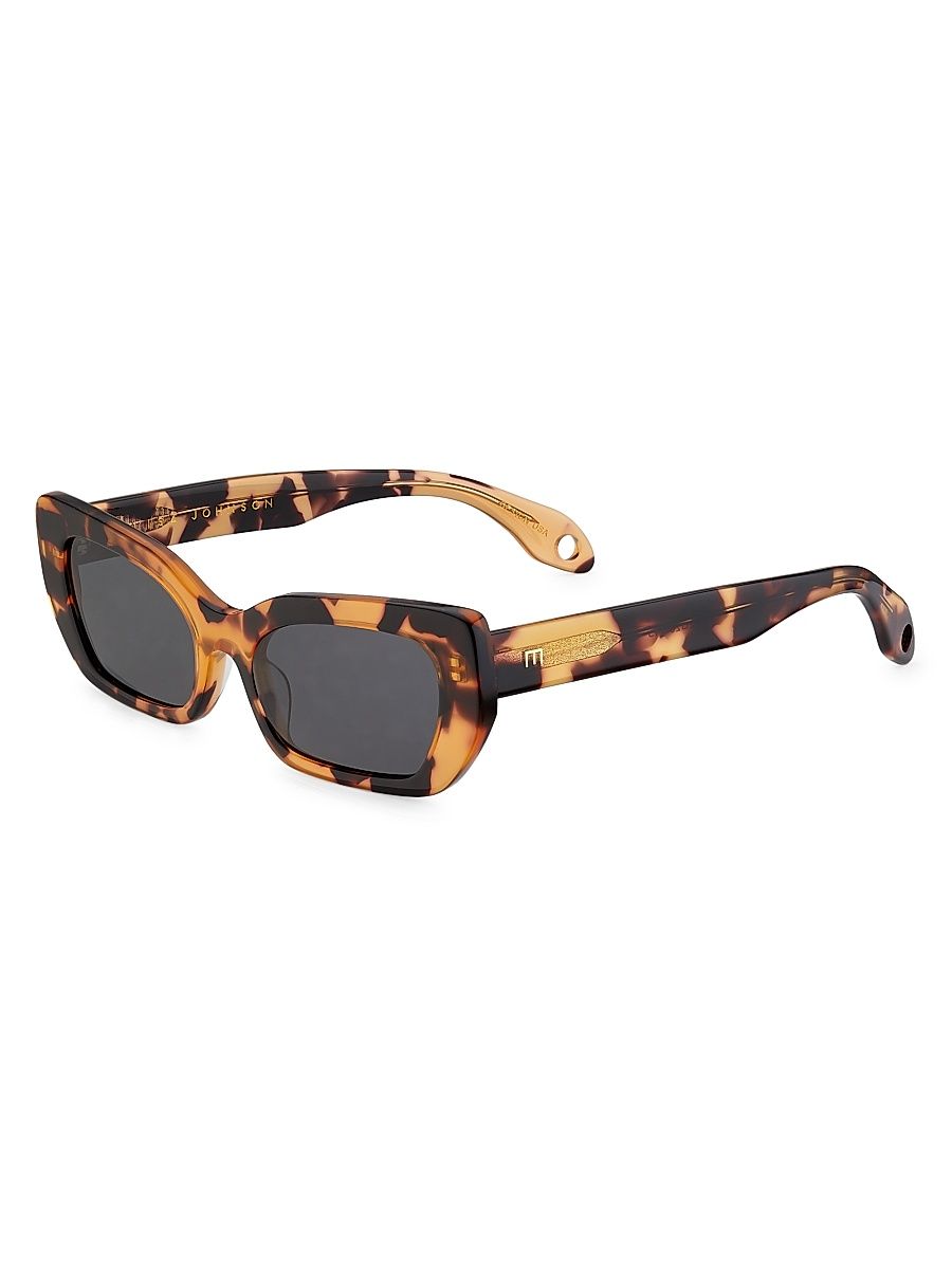 Women's Cookie 54MM Rectangular Sunglasses - Brown Tortoise Grey