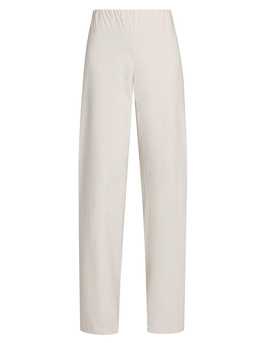 Women's Colette High-Rise Cotton Twill Bias Pants - Oyster - Size XS