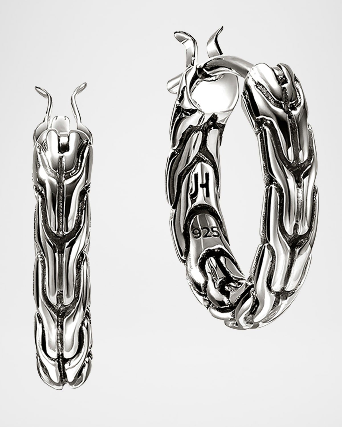 Sterling Silver JH Essential Hoop Earrings, 14mm