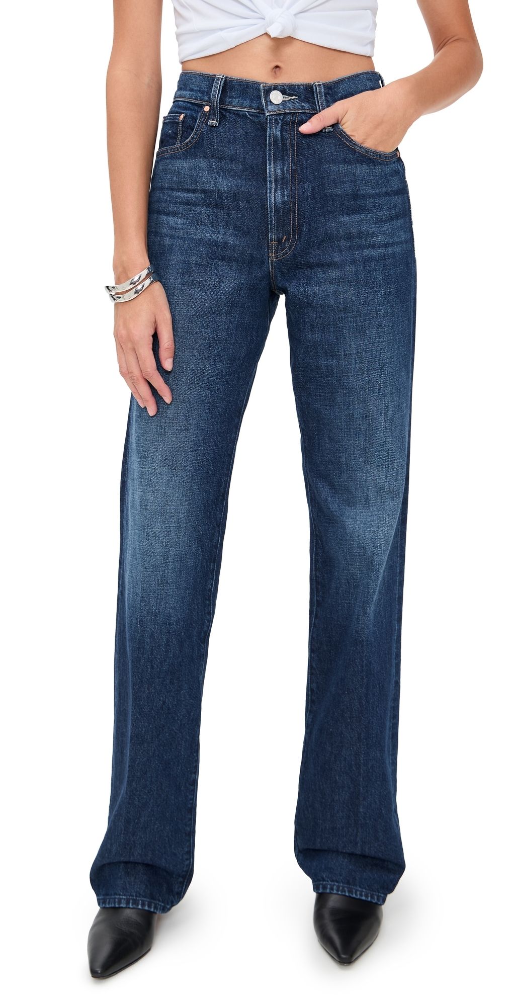 MOTHER The Rambler Zip Heel Jeans Unplugged 26
