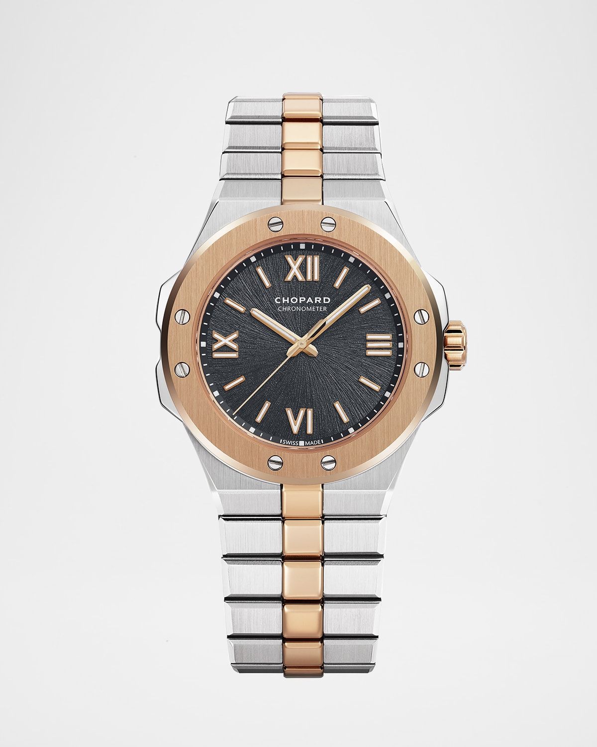 36mm Two-Tone Watch w/ Bracelet Strap, Gray