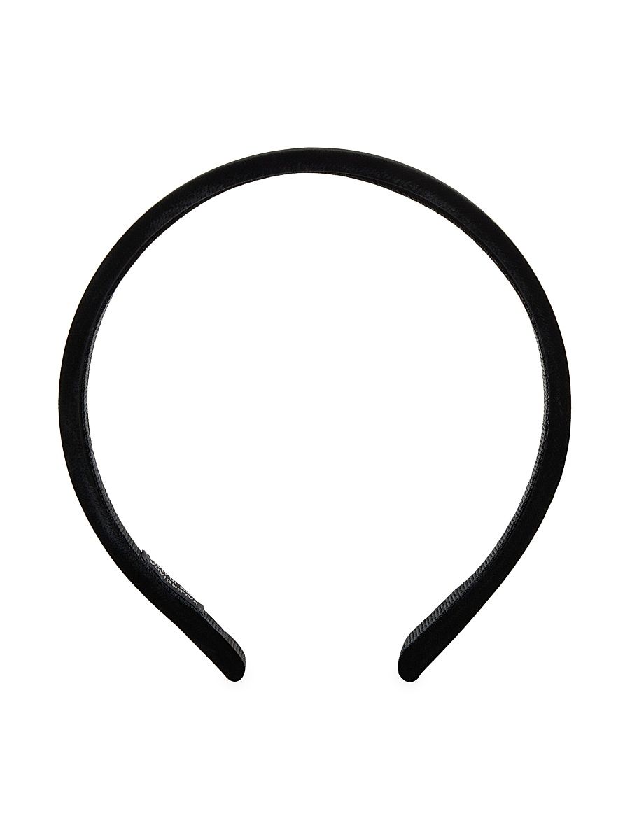 Women's Holli Flat Headband - Black Shiny Silver