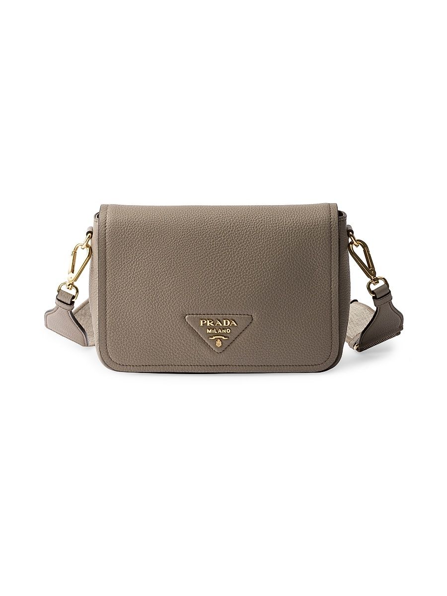 Women's Leather Shoulder Bag - Grey