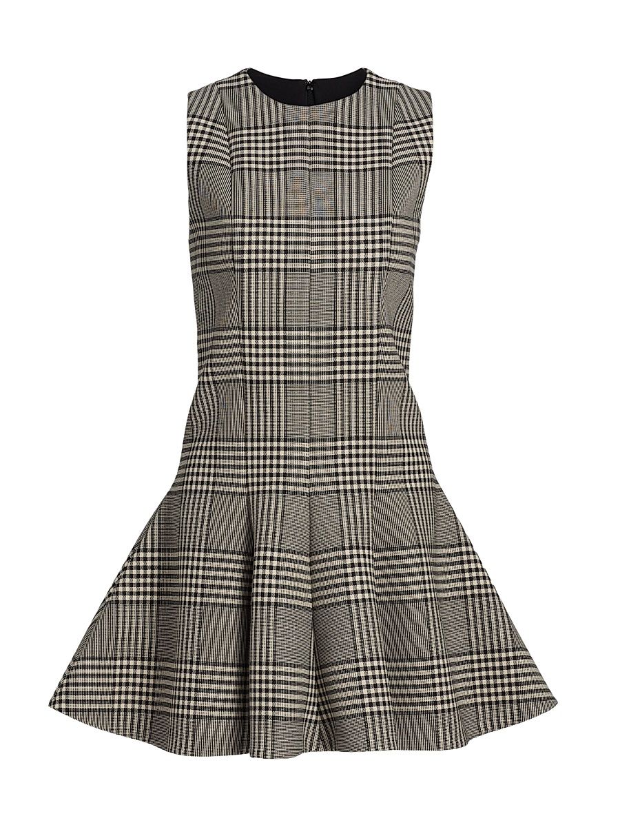 Women's The Sophie Plaid Virgin Wool Minidress - Prince Of Wales Plaid - Size 6